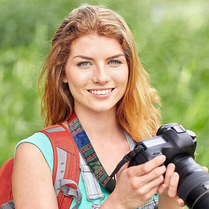 Camera Strap Compatible With Sony Nikon Olympus DSLR Canon Vintage Shoulder Neck - Aimall