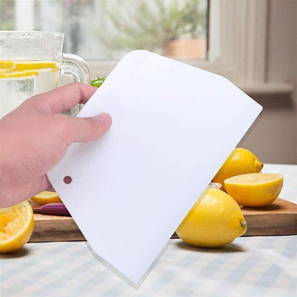 3 Pcs Dough Cutter Scraper Kitchen tool Pastry Bowl divider bench Scrape Fondant - Aimall