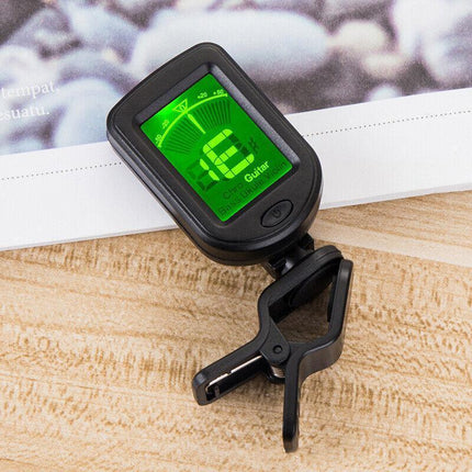 Tuner Guitar Violin Ukelele Bass Tuner Multifunction LCD Electronic Clip Digital - Aimall