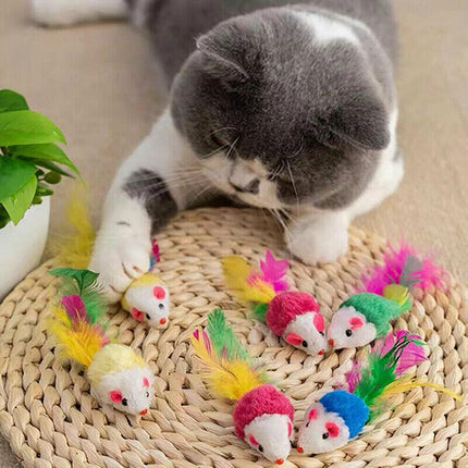 33 items Lovely Cat Kitten Toy Bulk Buy Pet Toys Rod Fur Mice Bells Balls Catnip - Aimall