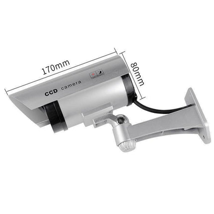 2PCS Solar Power Dummy Fake Security CCTV Camera LED Light Surveillance Outdoor - Aimall