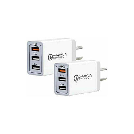 30W Qualcomm 3Port QC3.0 Fast Charging USB Wall Charger Adapter For iPhone AU - Aimall