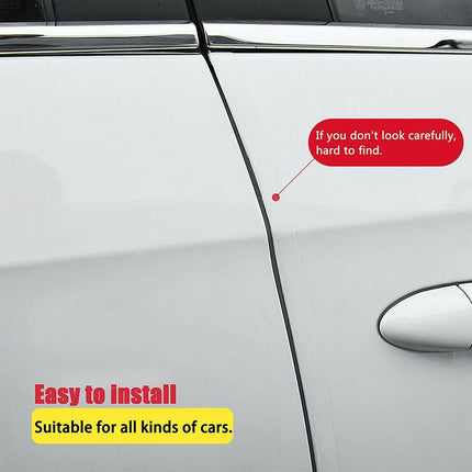 Car Door Sill Protector Edge Sticker Carbon Fiber Rubber DIY Guard Bumper Strip - Aimall