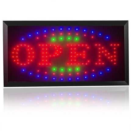 SUPER BRIGHT OPEN LED NEON SIGN LIGHT Plate for Shop Restaurant BAR 48X25CM 240V - Aimall