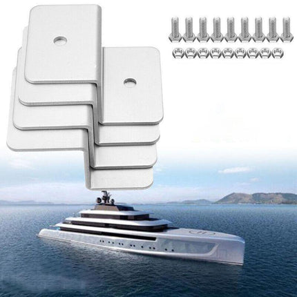 4 PCS Solar Panel Z-Bracket Mounting Flat Roof Yacht RV Mount Aluminum Kit AU - Aimall