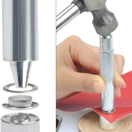 Eyelet Punch Die Tool Kits +100set 6mm Eyelets Grommet Washer For Leather Craft - Aimall