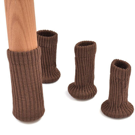 24PCS Knitted Table Chair Leg Socks Sleeve Floor Protector Furniture Feet Covers - Aimall