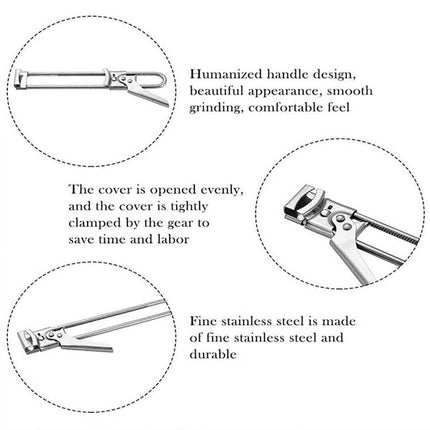 Bottle Opener Multifunctional Beer Adjustable Stainless Steel Jar Lid Gripper AU - Aimall