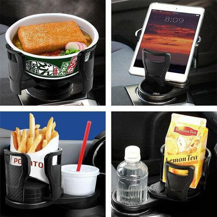 Adjustable 2in1 Car Seat Cup Holder Water Bottle Drink Coffee Cleanse Storage AU - Aimall