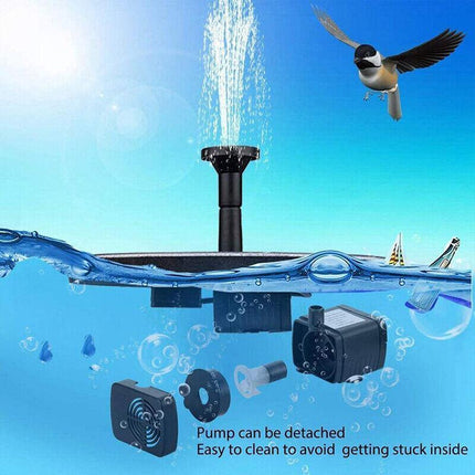 2022 Outdoor Solar Powered Floating Bird Bath Water Fountain Pump Garden Pond AU - Aimall