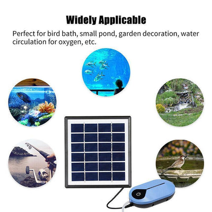 Auto Day/Night Solar Powered Oxygenator Air Pump Oxygen Aerator Fish Pond Pool - Aimall