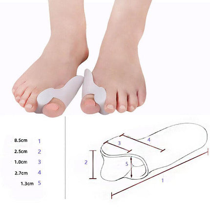 2xSilicone Gel Bunion Protector Toe Straightener Separator Alignment Pain Relief - Aimall