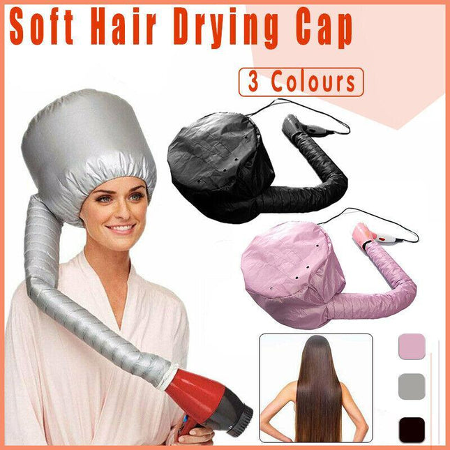 Bonnet Hair Drying Cap Hat Hood Soft Womens Blow Dryer hairdressing tool Home AU - Aimall