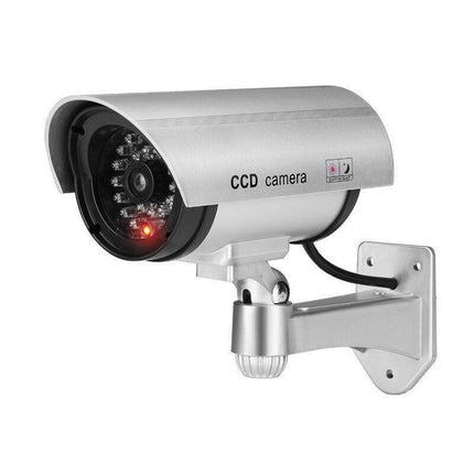 2PCS Solar Power Dummy Fake Security CCTV Camera LED Light Surveillance Outdoor - Aimall