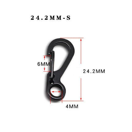 10/20x Mini Carabiner Alloy Key Buckle Keychain Snap Spring Clip Hook Tool DIY - Aimall