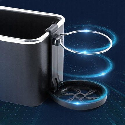 Car Armrest Storage Tissue Box Drawer Holders Water Cup Multifunctional Box AU - Aimall