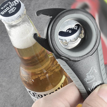 Multi 5 in 1 Manual Cap Kitchen Tool Jar Twist Off Lid Bottle Can Opener Gadget - Aimall