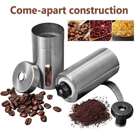 Manual Coffee Bean Grinder Stainless Steel Hand Coffee Mill Ceramic Burr - Aimall