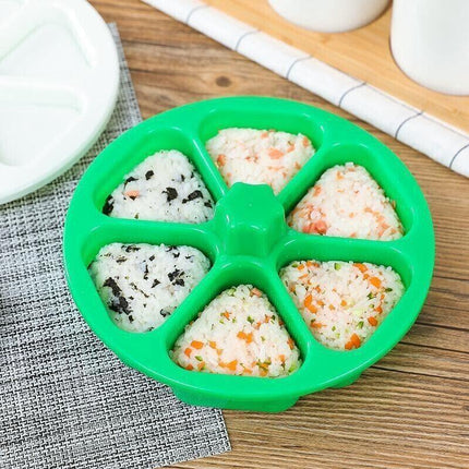 6 Holes Sushi Mold Onigiri Rice Ball Bento Press Maker Mold Kitchen Accessories - Aimall