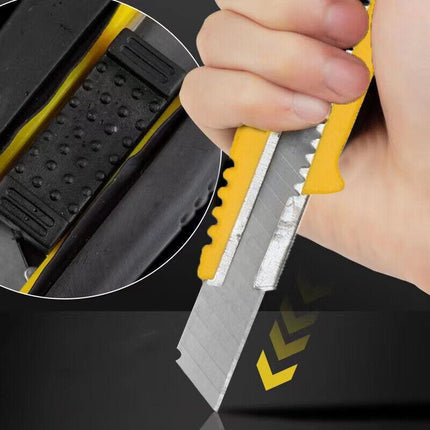 Heavy Duty Box Cutter Pack Snap Off Retractable Blade Long Last Hand Craft Tool - Aimall