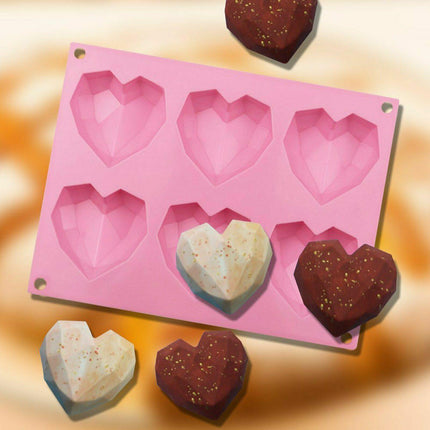 Heart Shape Candy Cake Chocolate Mould 3D Fondant Mold Silicone Sugar Craft DIY - Aimall