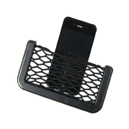 2x Medium Car Mesh Storage Holder Adhesive Net Pocket Phone Bag Card Black Truck - Aimall