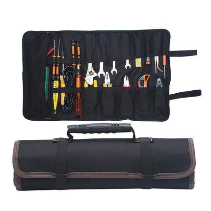 22 Pocket Tool Roll Fold Spanner Canvas Case Wrench Storage Bag Multifunctional - Aimall