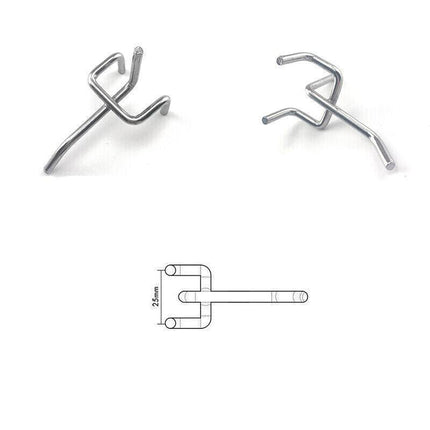 100x Pegboard Hooks Metal Panel Valcano Peg Board hook Steel 50 100 150 200 mm - Aimall