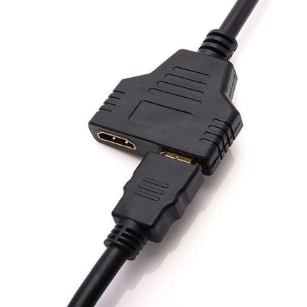HDMI Splitter 1 In 2 Out Cable Adapter Converter 1080P Multi Display Duplicator - Aimall