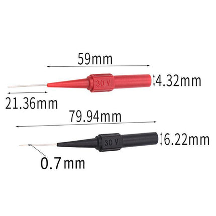 4* Multimeter Testing Lead Fluke Extention Back Probes Sharp Needles Micro Pins - Aimall