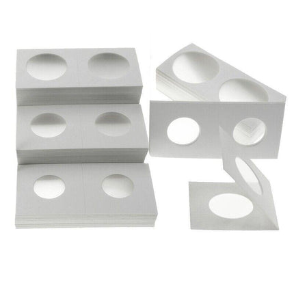 100X Staple Coin Holder Display Clear Window Storage Protect Penny Cent - Aimall