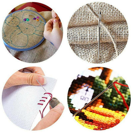 9x Large Eye Blunt Needles Wool Thick Knitter Yarn Hand Sewing Darning Craft Set - Aimall