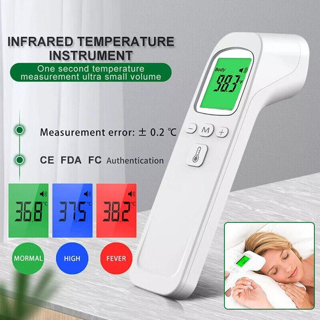 Non Touch Infrared Temperature Thermometer Digital Forehead Baby Adult Body Gun - Aimall