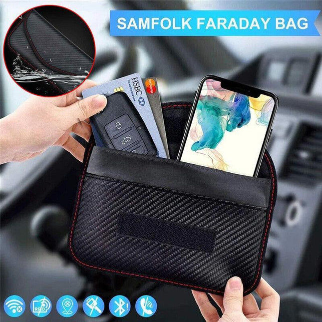 For Faraday Bag RFID Signal Blocking Shielding Pouch Cell Phone Blocker Wallet - Aimall