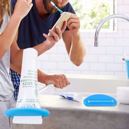 2PCS Plastic Toothpaste Tube squeezer Cream Dispenser Press Rolling Roller Tool - Aimall