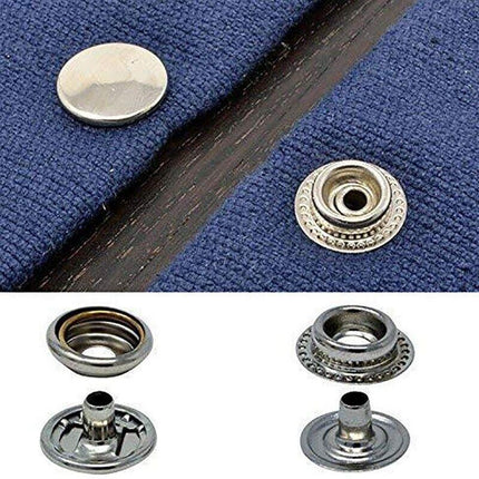 120PCS 15MM Stainless Steel Snap Fasteners Press Studs Cap Button Boat Marine AU - Aimall