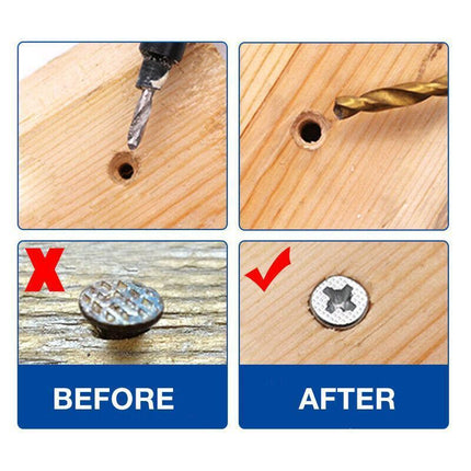 4PCS Screw Countersink Bit Set Pilot Holre Drill Plastic Metal Wood Hex Shank AU - Aimall