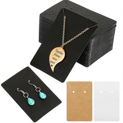 40PCS Jewellery Cardboard Display Cards Necklace Stud Earring Paper Holder 6*9CM - Aimall