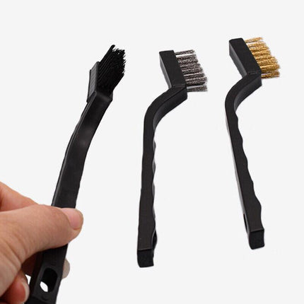 6 PCS Small Wire Durable Brush Set Steel Cleaning Brushes Brass Metal Tools AU - Aimall