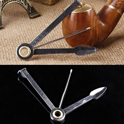 3 in1 Stainless Steel Smoking Tobacco Pipe Cleaner Cleaning Tool Multifunctional - Aimall