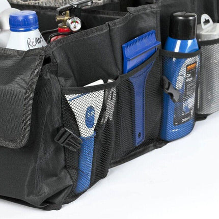 Car Boot Organiser Partition Collapsible Storage Box Trunk Bag Tool Multipurpose - Aimall