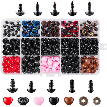752PCS Safety Eyes and Noses with Washers Colorful Plastic Safety Eyes and Noses - Aimall