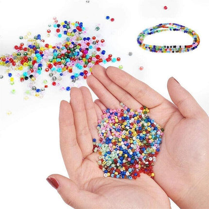 12000PCS 3mm Glass Seed Beads 24 Colors Loose Beads Kit Bracelet Beads AU Stock - Aimall