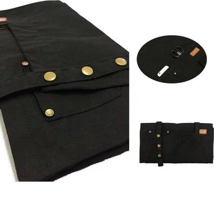 Unisex Canvas Apron Washable Butcher Waiter Chef Waterproof Kitchen Cooking Cafe - Aimall