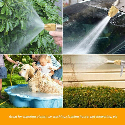 2PCS High Pressure Water Spray Gun Brass Nozzle Garden Hose Pipe Lawn Car Wash - Aimall