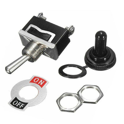 10x 12V Toggle Flick Switch Waterproof ON/OFF Car Dash Light Metal 12 Volt Boot - Aimall