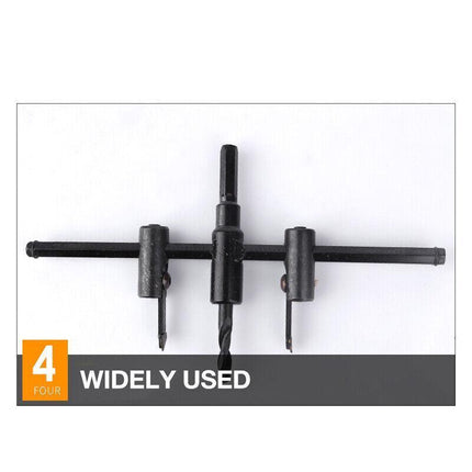 30-120MM Adjustable Circle Hole Saw Cutter plaster plywood Drill Bit Cutter kit - Aimall