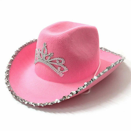 Pink Cowgirl Hat Cowboy Hat Felt Cowboy Costume Access Hat Play Dress Up Party - Aimall