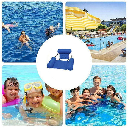 Inflatable Floating Water Hammock Float Pool Lounge Bed Sea Beach Swimming Chair - Aimall