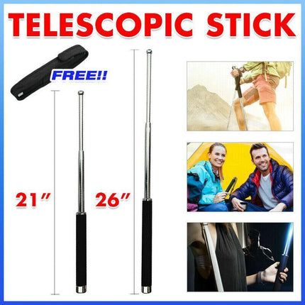 21" 26" Telescopic Stick Whip Portable Pocket Baton Retractable Outdoor Tool AU - Aimall